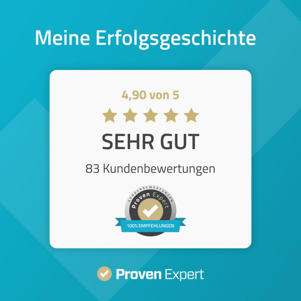 Proven Expert Bewertung "Sehr gut"